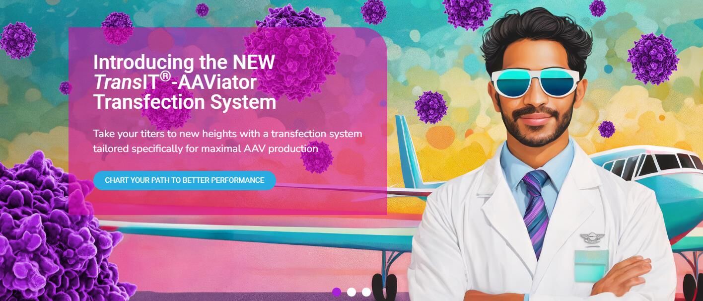 Mirus Bio新上市轉(zhuǎn)染試劑TransIT?-AAViator，基于逆向工程，最大化的提升AAV滴度和實心率！